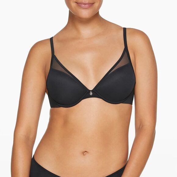 Thirdlove 24/7 Classic Uplift Contour Plunge black bra size 38E - Picture 1 of 9